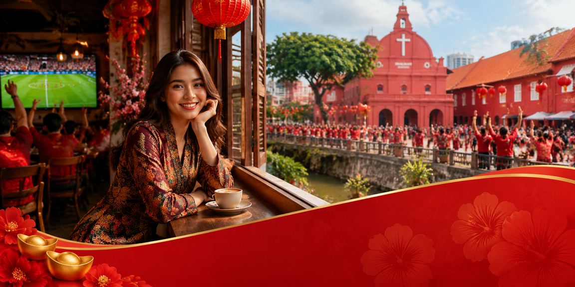 Paparan platform hiburan 55r15 dengan suasana kasino bergaya batik Melaka