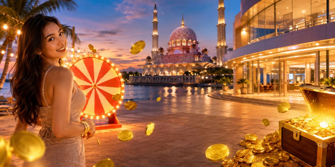 Meja roulette bergaya moden di Putrajaya dengan pencahayaan elegan
